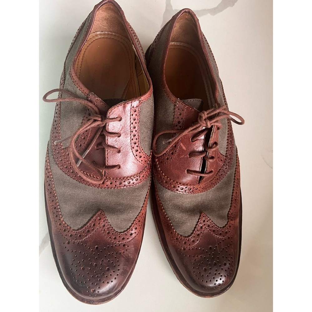 Sebago Brown Brattle Wingtip Oxford Dress‎ Shoes Adult Mens Size 9 Vibram Sole
